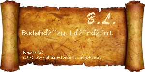 Budaházy Lóránt névjegykártya